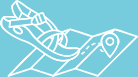 Sandal on a map.